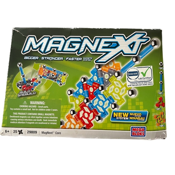 Mega Bloks Magnext Core 29809 Building Toy 25 pieces Kids Ages 6+ Magnetic Set - Picture 1 of 9